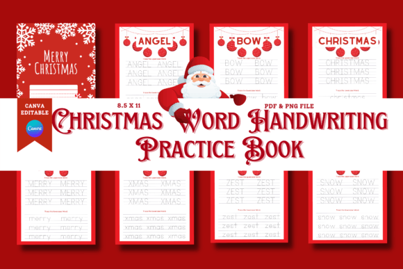 A Christmas Words Handwriting Practice Book for Kids