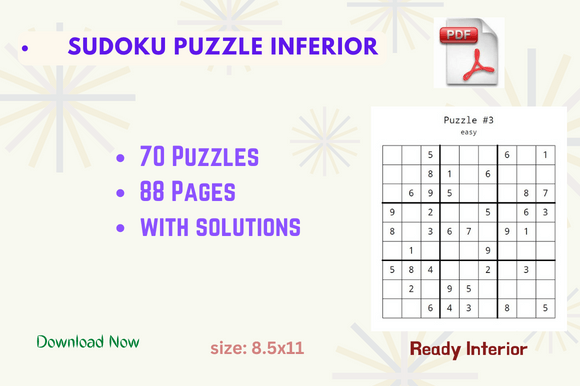 Find Your Focus with a Classic Puzzle Book: Sudoku Puzzles Activity KDP Easy