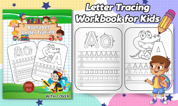 Premium Alphabet Tracing Book Template