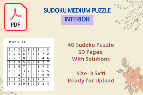 Sudoku Maze Puzzles PAPER INTERIOR1: A Digital Ready Puzzle Book Engine