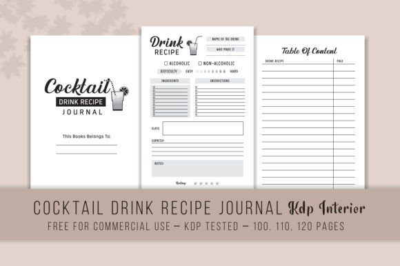 The Cocktail Drink Recipe Journal: Your Passport to KDP Success