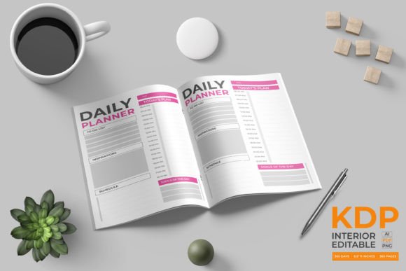 The Daily Planner 2023 KDP Interior 365 Day: A Process Tool for Publishing Professionals