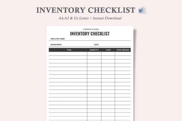 The Power of a Simple Inventory Checklist
