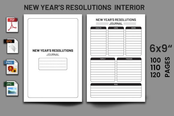 Unlocking Success with a New Yearâs Resolutions Journal KDP Interior