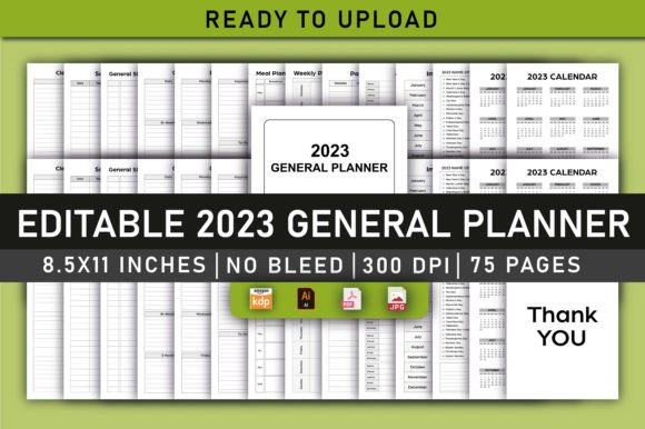 Your Ultimate Productivity Companion: Inside the Editable 2023 General Planner for KDP